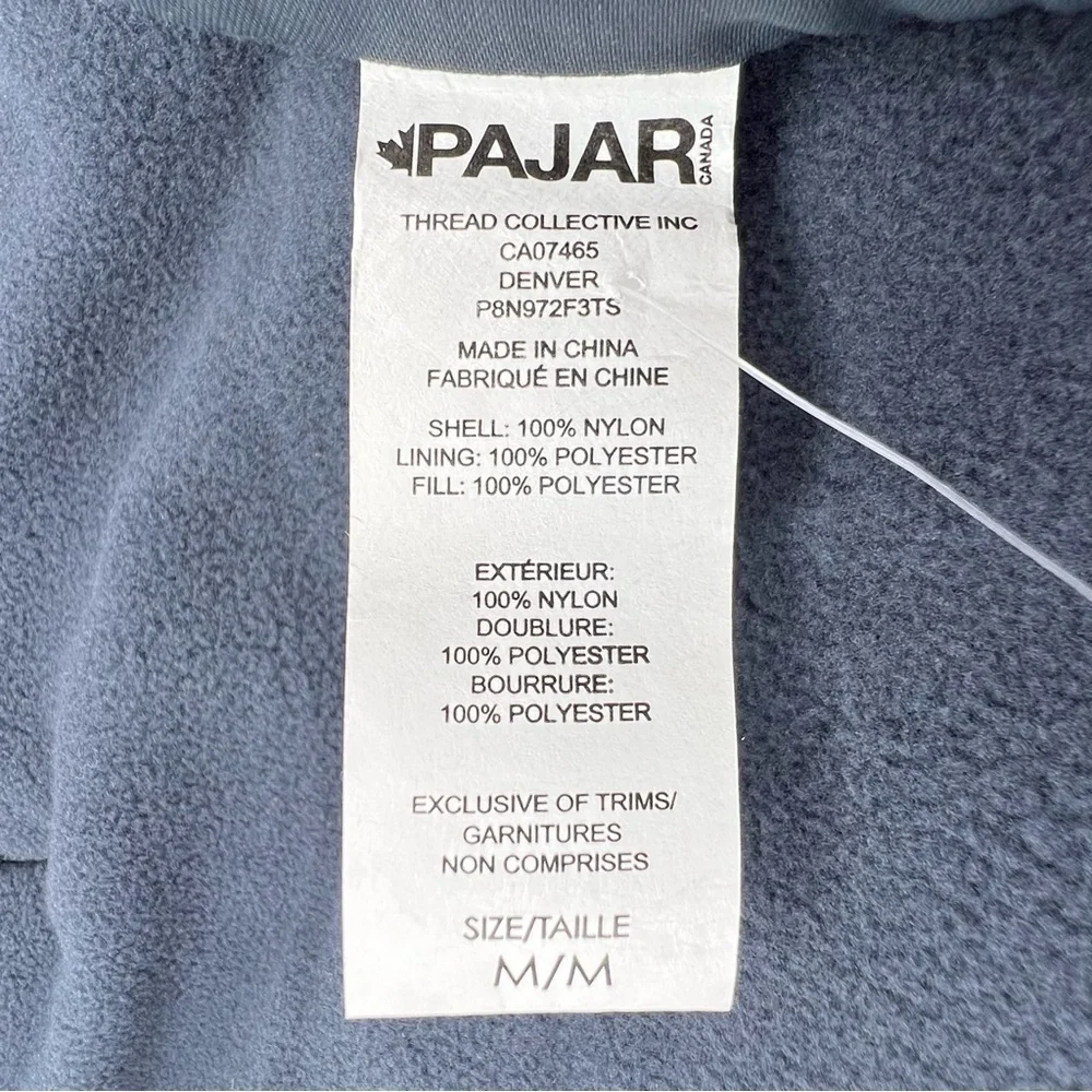 Pajar Denver Dog Vest Size Medium Graphite Gray Quilted Puffer Jacket New NWT